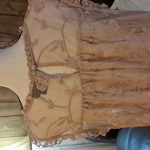 Torrid Floral Blush Pink Lace Sleeveless Blouse Top Office Business Casual Size - Picture 8 of 12